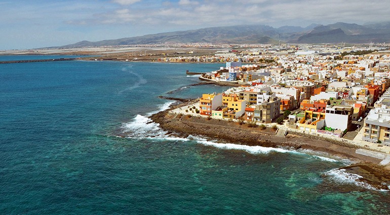 Die Küste von Agüimes im Osten Gran Canarias Foto: Fotos Aereas de Canarias