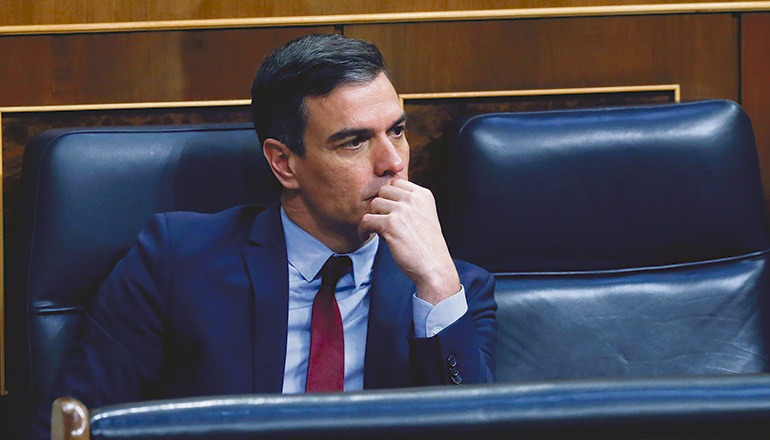 Präsident Pedro Sánchez scheiterte mit dem Versuch, den Alarmzustand um einen vollen Monat zu verlängern. Foto: EFE