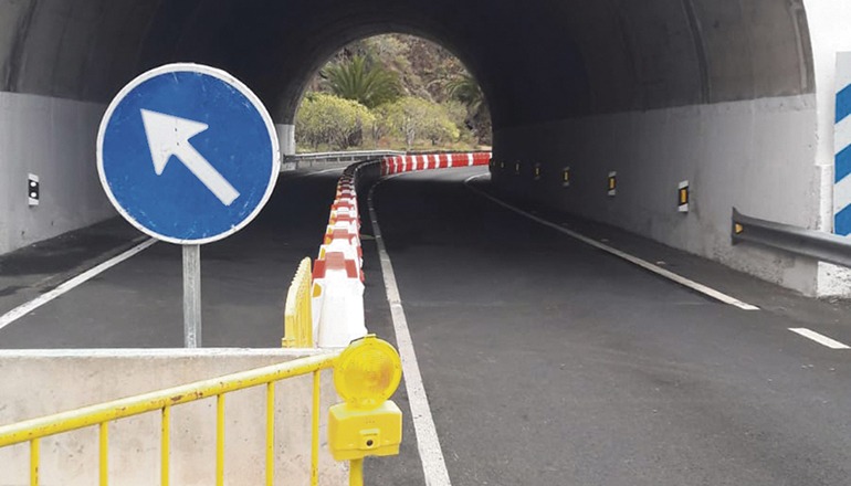 Beide Fahrspuren im Tunnel am Mirador La Grimona sind wieder für den Verkehr freigegeben. Foto: Cabildo de Tenerife