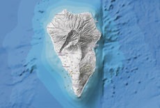 Diese Karte des Instituto Geográfico Nacional (IGN) zeigt die örtliche Verteilung der Schwarmbeben auf der Insel La Palma. Foto: ign