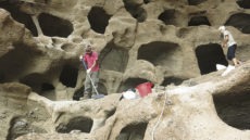 Die Getreidehöhlen in Cenobio de Valerón müssen gründlich gereinigt werden, um ihre Erhaltung zu sichern. Fotos: Cabildo de Gran Canaria