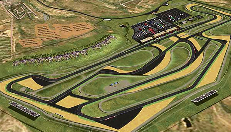 So wie in diesem Modell wird das geplante Motorsport-Zentrum in Atogo unweit des Südflughafens aussehen, wenn es fertiggestellt ist. Foto: CABTF