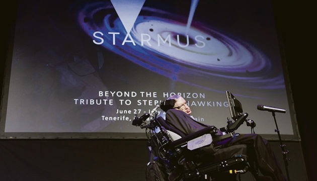 Stephen Hawking 2016 bei Starmus auf Teneriffa Foto: efe