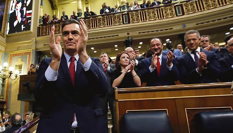 Pedro Sánchez nach seiner Wahl am 7. Januar Foto: efe