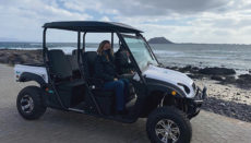 Der umweltfreundliche, geländegängige Elektro-Buggy soll künftig über die Insel Lobos fahren. Foto: CabFV