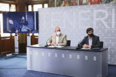 Enrique Arriaga und Alejandro Krawietz bei der Präsentation der neuen Spielzeit Foto: cabtf