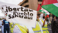 Teilnehmer des „Marcha por la libertad del Pueblo Saharaui“ auf Teneriffa Foto: efe