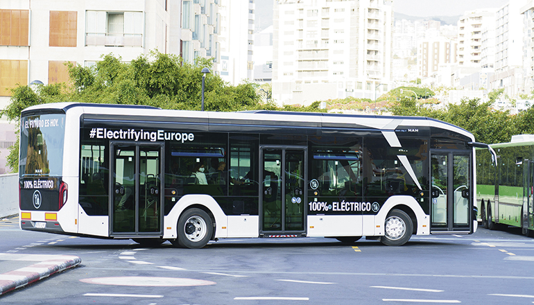 Der E-Bus ist im Testbetrieb in Santa Cruz im Einsatz. Foto: Ayuntamiento de Santa Cruz de Tenerife