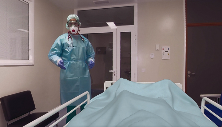 Der Betrachter wird zum Patienten und soll sich die Frage stellen: „Was wäre wenn?“ Das VR-Video zeigt zwei mögliche Szenarien. Foto: SCS