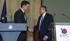 Pedro Sánchez mit dem Generalsekretär der UNWTO, Surab Pololikaschwili, im Jahr 2019 Foto: EFE