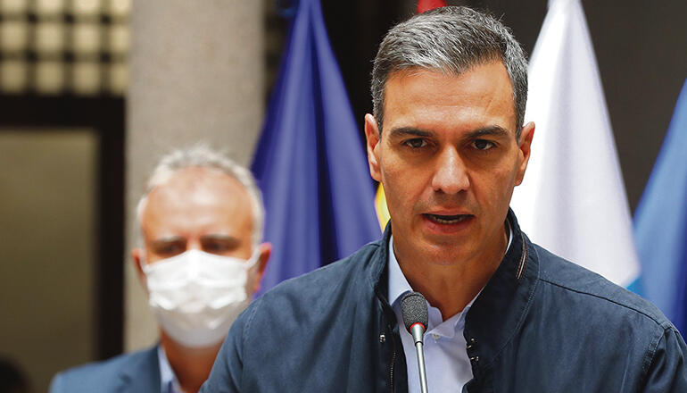 Sánchez: „Ein baldiges Ende des Vulkanausbruchs wird nicht erwartet“. Foto: EFE
