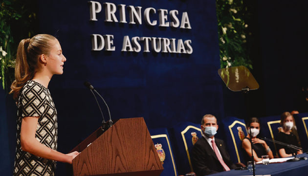 Kronprinzessin Leonor während ihrer Rede Foto: Casa de S.M. El Rey
