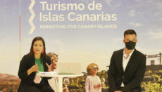 Yaiza Castilla und der Direktor für Kommunikations- und Marketingprojekte von Canary Islands Tourism, Alberto Ávila, stellten die neue Tourismusstrategie vor. Foto: GobCan