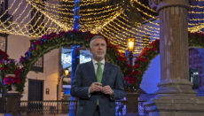 Ángel Víctor Torres sandte seine Botschaft zum neuen Jahr von La Palma. Foto: EFE
