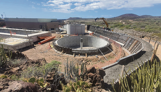 Der Bau der kommunalen Kläranlage in San Miguel macht ebenfalls Fortschritte. Foto: CABTF