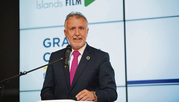 Auf Gran Canaria hielt der kanarische Präsident eine Rede vor den Vertretern der Motion Picture Association.