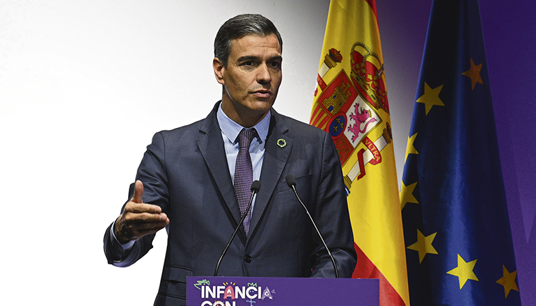 Ministerpräsident Sánchez erklärte, dass seine Regierung entschieden gegen die Kinderarmut vorgehen wird. FOTO: efe