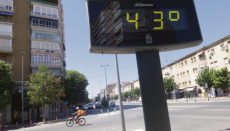 Temperaturanzeige in Murcia am 15. August Foto: EFe