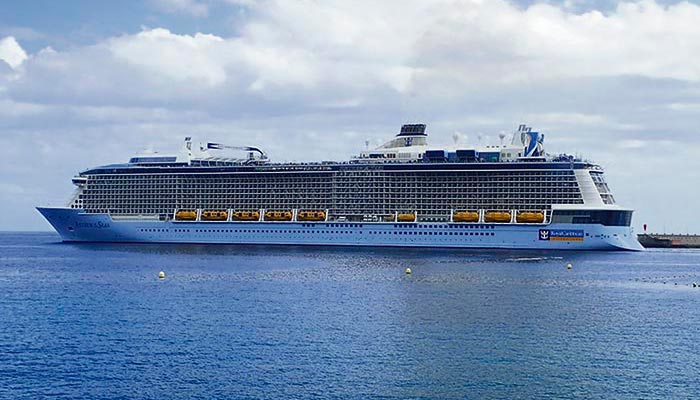 Das imposante Kreuzfahrtschiff „Anthem of the Seas“ ist 347 Meter lang und 41 Meter breit. Foto: Puertosdetenerife