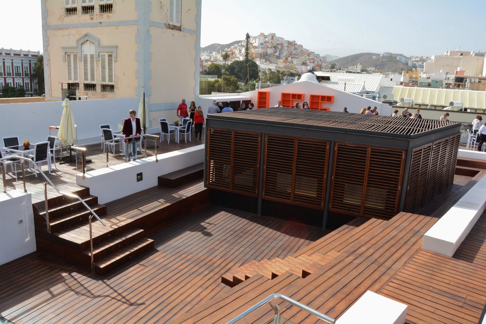 Terrasse der Inselbibliothek