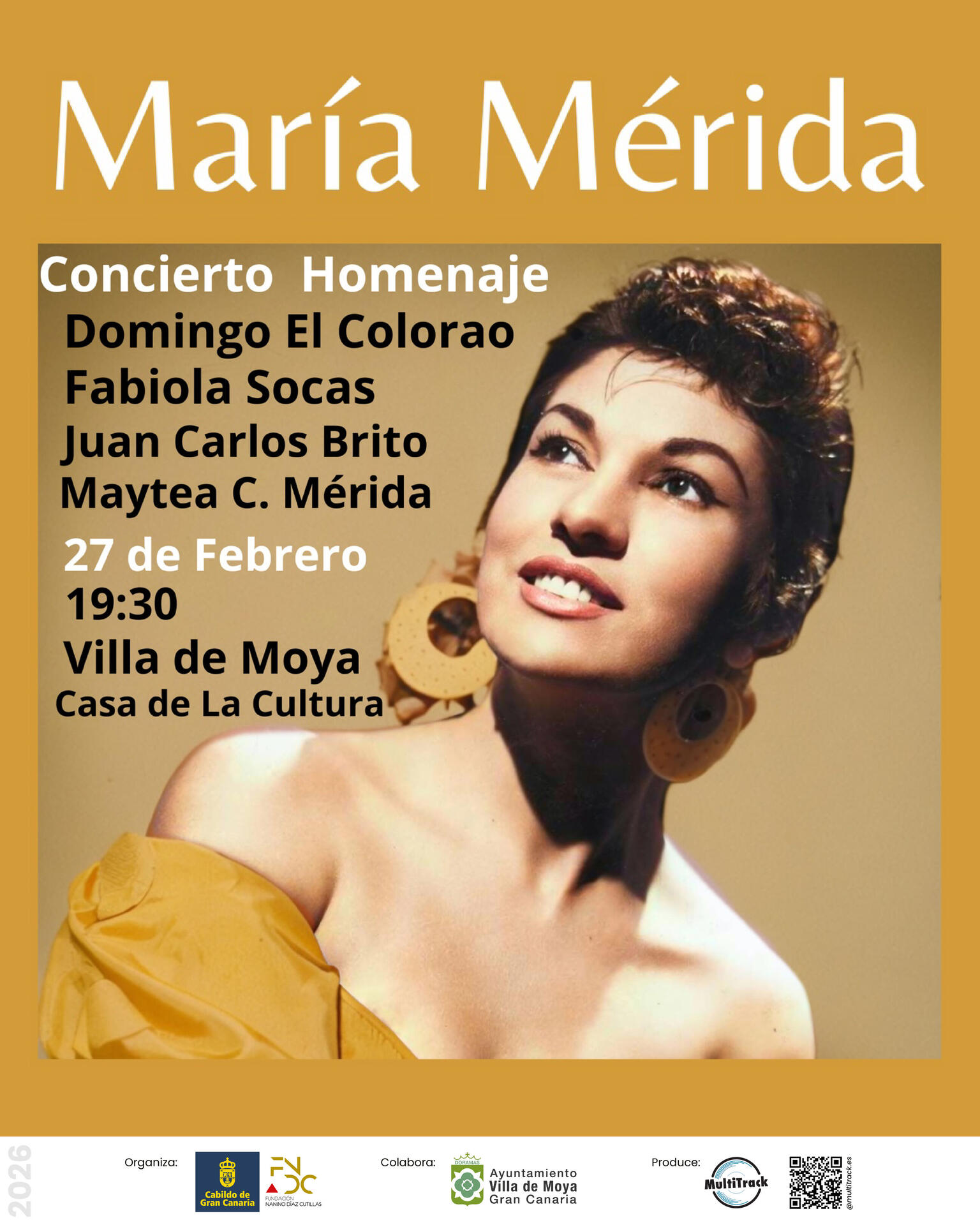 Konzert zu Ehren María Mérida, Plakat