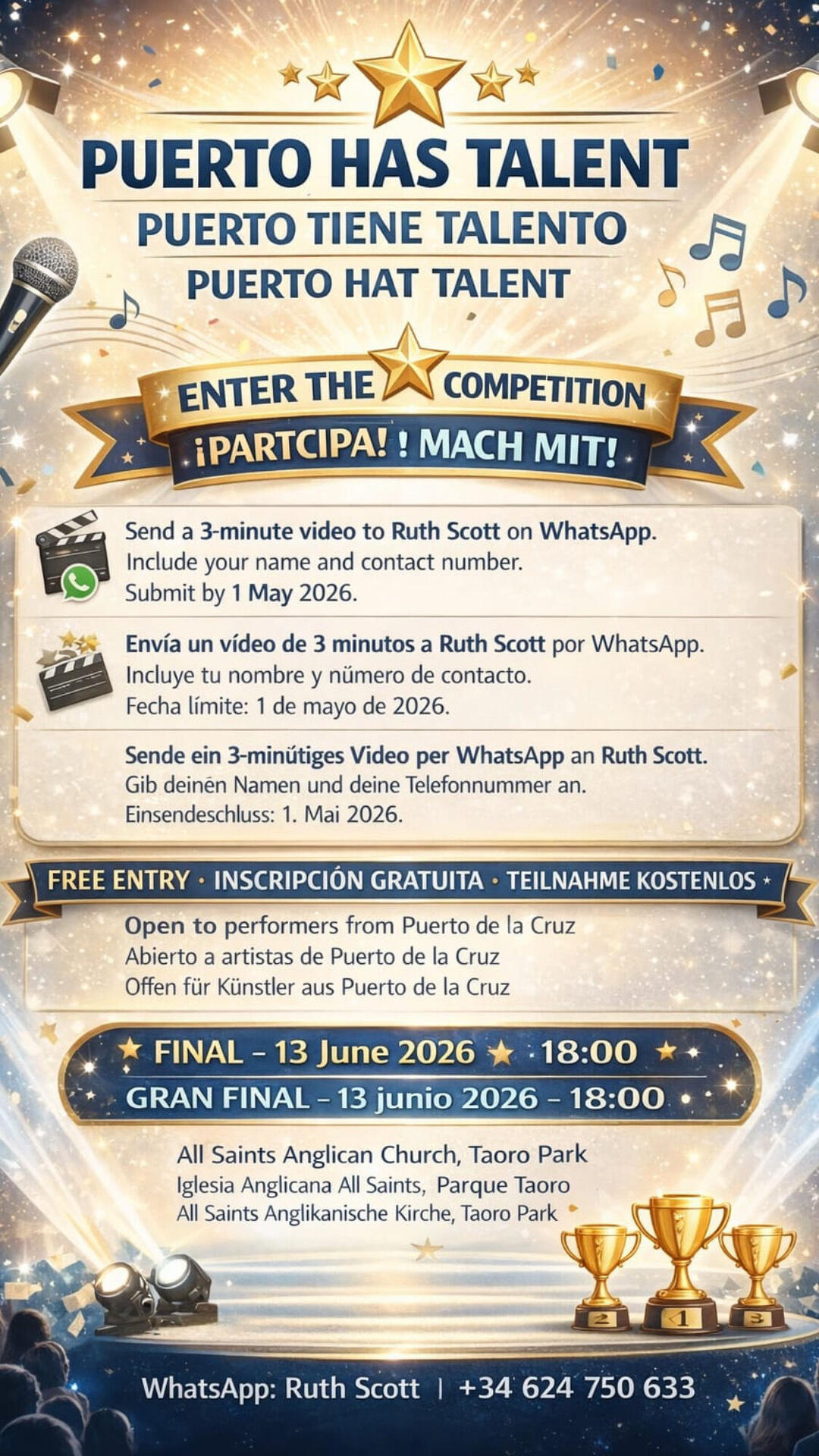Plakat zum Wettbewerb "Puerto hat Talent"